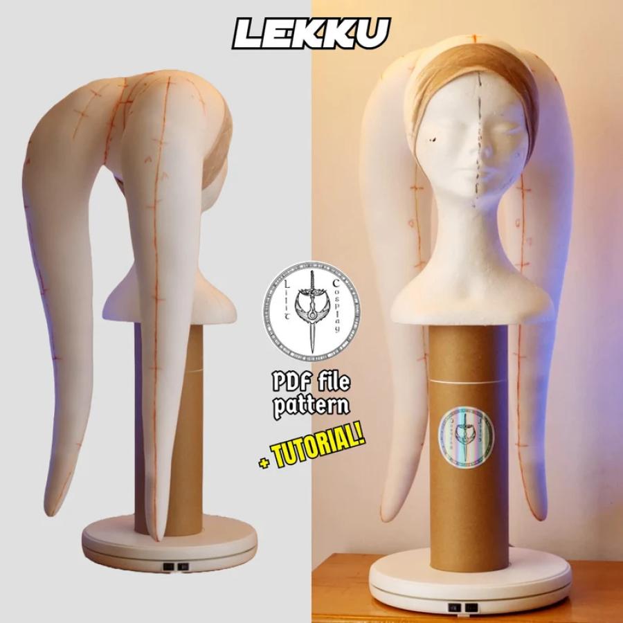 Lekku Pattern PDF for Twi'lek Cosplay - Printable Template with DIY Video Guide