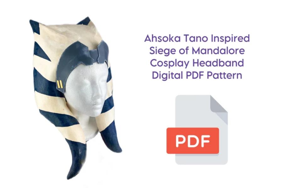 Oblężenie Mandalore Ahsoka Inspirowana opaska na głowę Cosplay Blueprint Pattern na piankę EVA