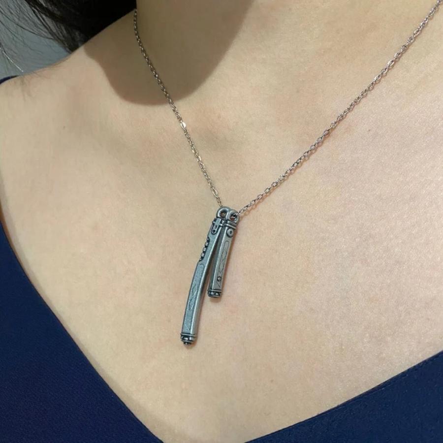 Handmade Ahsoka laser sword Pendant Women Men Charm Necklace, geek Jewelry, Gamer Gift, Nerd gift