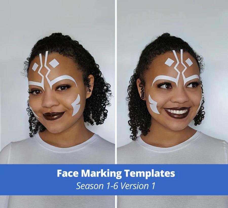 Ahsoka Tano Inspired Face Marking Templates