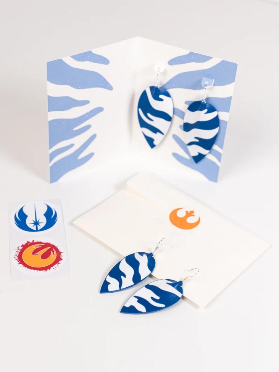 Star Wars Ahsoka Tano Lekku Inspired Faux Leather Hypoallergenic Earrings