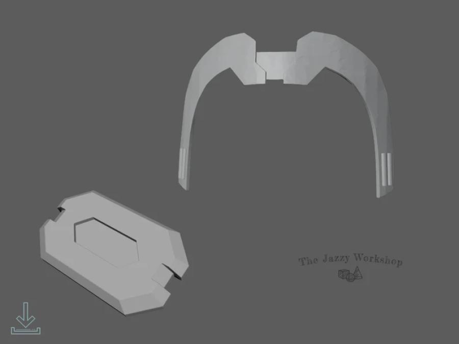 Ashoka head decoration and belt from season 7 3D files for cosplay