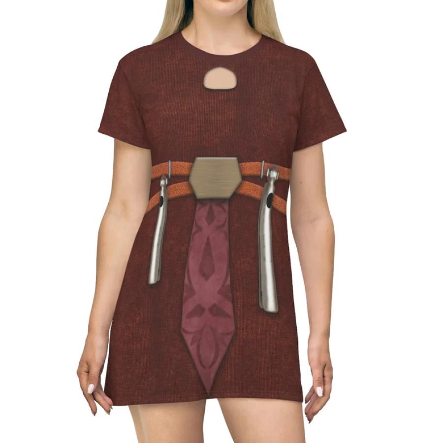 Star Wars Costume, Ahsoka Tano Short Sleeves Dress, Galaxy's Edge Dresses, Disney Star Wars Cosplay Costume, The Clone Wars Jedi Outfits