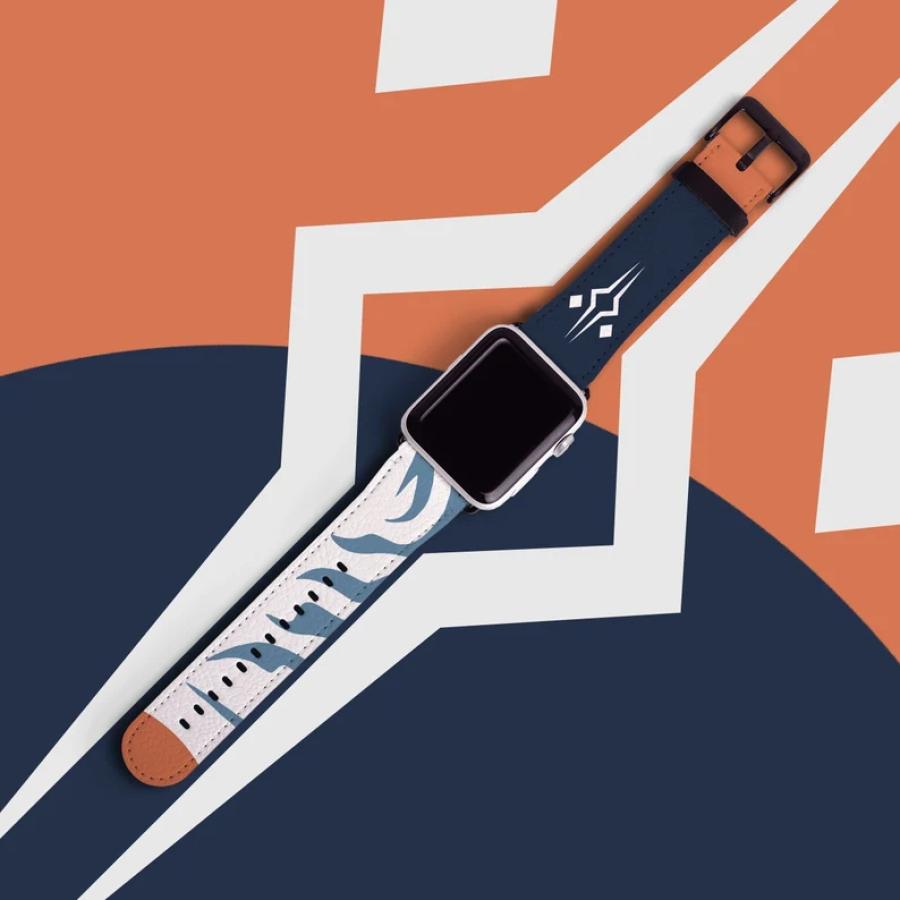 Fulcrum Ahsoka Tano Band for Apple Watch - Star Strap 40mm 41mm 38mm 42mm 44mm 45mm 46mm 49mm Vegan PU Leather 10 9 8 7 6 5 4 3 2 Gifts Wars