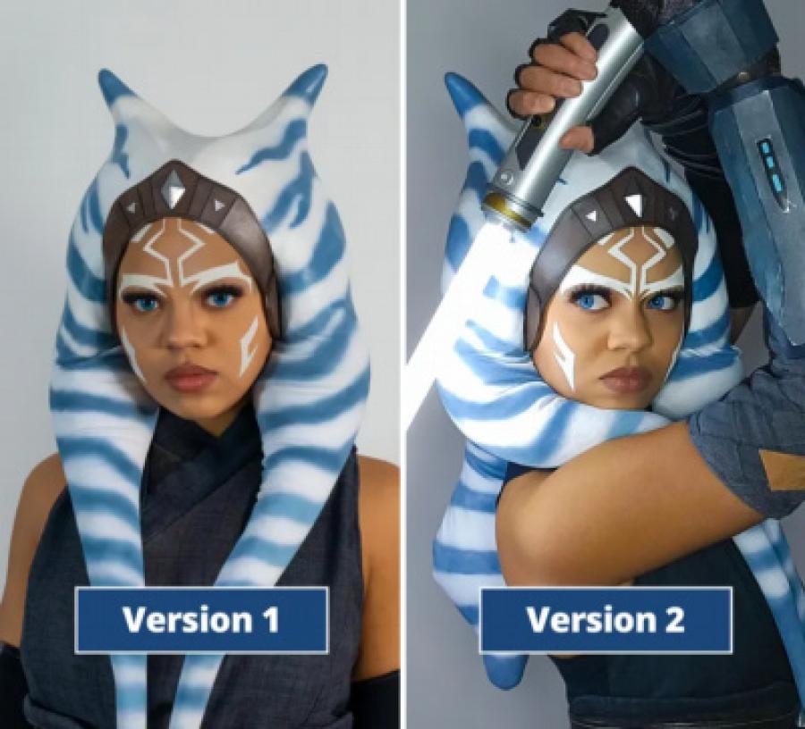 Ahsoka Live Action Inspired Face Marking Templates