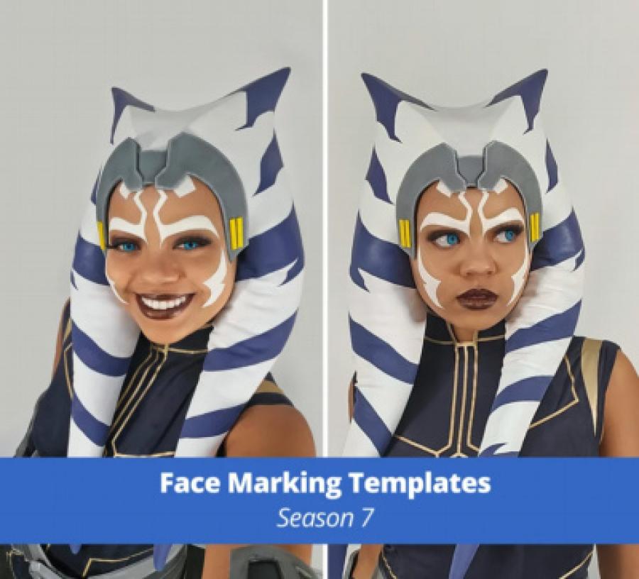 Ahsoka Tano Season 7 Inspired Face Marking Templates