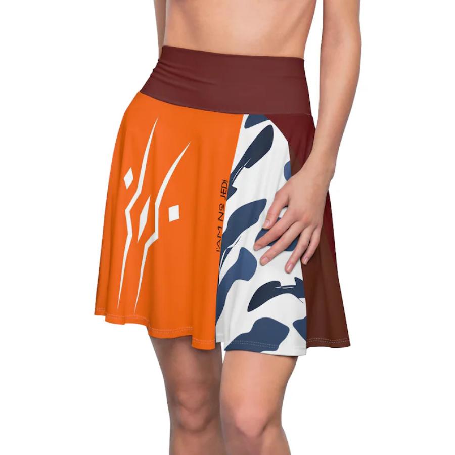 Ahsoka Tano Women's Skater Skirt (AOP), Ahsoka Tano Cosplay, Starwars cosplay accessories, Ashoka Tano Fulcrum, Star Wars Rebels, May 4th