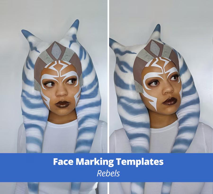 Ahsoka Tano Rebels Inspired Face Marking Templates