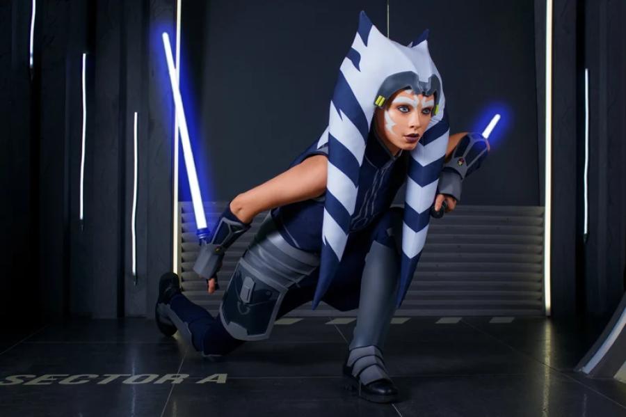 Ahsoka Tano Season 7 inspired cosplay costume from Star Saga, rebels legion, resistance alliance, Jedi knight padawan